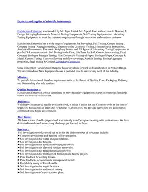 Exporter and supplier of scientific instruments 