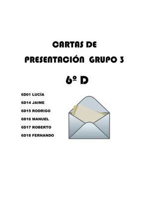 CARTAS DE PRESENTACIÓN 6ºD GRUPO 3
