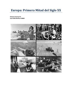 Europa: Primera Mitad del Siglo XX - HU IV