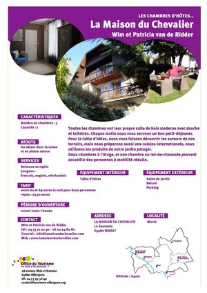 Liste Hotels et Chambres d'hotes en Pays d'Olliergues