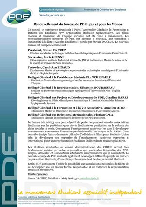 Calaméo - Renouvellement du bureau de PDE par et pour les Monos