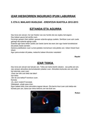 Izar iheskorren ipuin laburrak 2012-2013