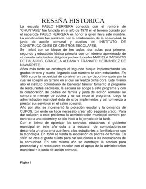 RESEÑA HISTORICA