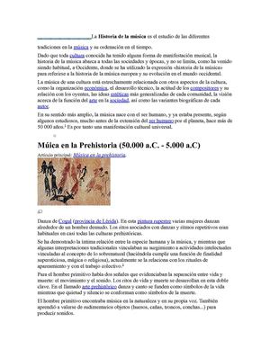 HISTORIA DE LA MUSICA