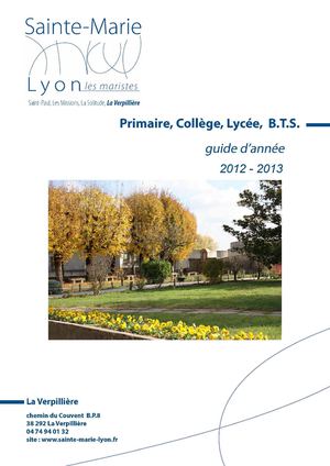 Guide d'année Site de la Verpillière 2012-2013