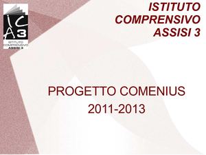 PRESENTAZIONE PPT PROGETTO COMENIUS