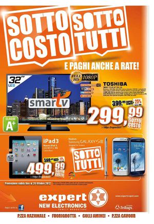 Volantino Expert gruppo New Electronics dal 10/10 al 20/10/2012