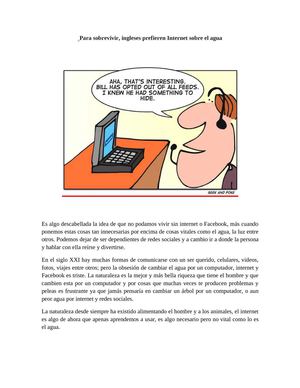 Para sobrevivir, ingleses prefieren Internet sobre el agua 