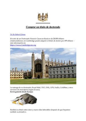 comprar un título de doctorado