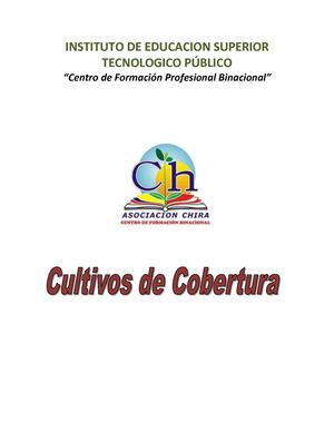 ASOCIACION CHIRA: CULTIVOS DE CUBERTURA