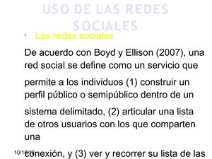 uso de las redes sociales