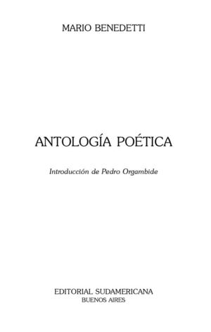 Mario Benedetti "Antología poética".