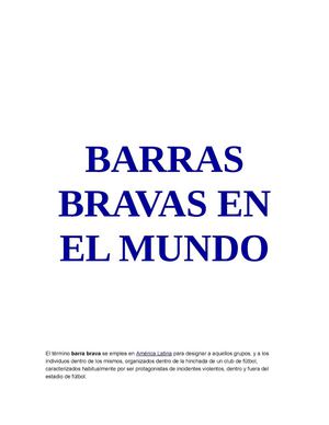 Barras Bravas en el Mundo