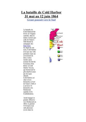 La bataille de Cold Harbor
