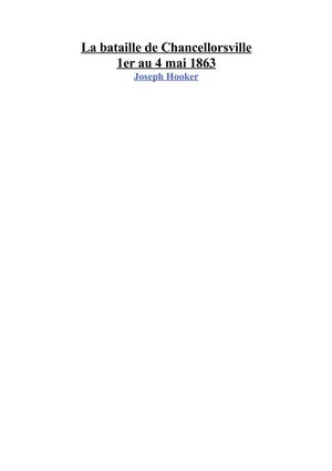 La bataille de Chancellorsville