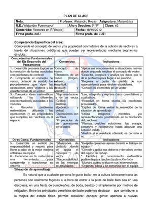 Ficha de actividades de Vectores