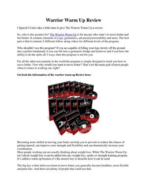 warrior warm up jacket