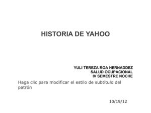 historia yahoo