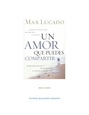 UN AMOR QUE PUEDES COMPARTIR