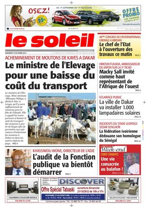 Edition du 19 octobre 2012
