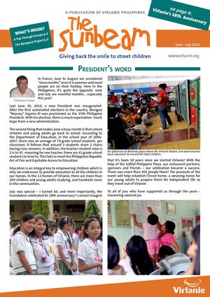 Virlanie Foundation's SUNBEAM Newsletter June-July Issue