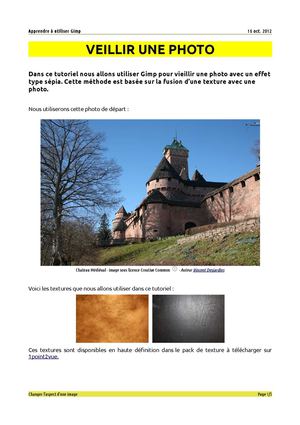 Tuto Gimp#7 - Vieillir une photo avec des textures