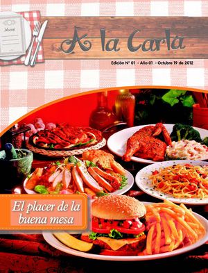 Revista A LA CARTA, Octubre de 2012
