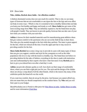 Nike, Adidas, Reebok shoes India – for effortless comfort