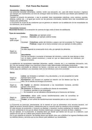 Necesidades Bienes y Servicios