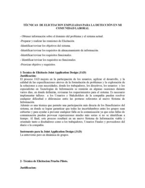 TECNICAS DE ELICITACION