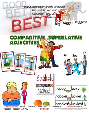 Comparative Adjectives And Superlative Adjectives