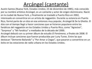 vida de arcangel ( cantante)