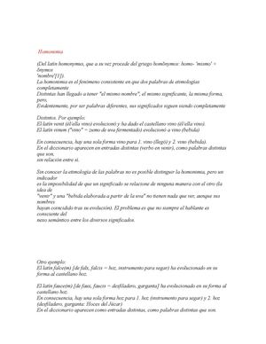 la homonimia