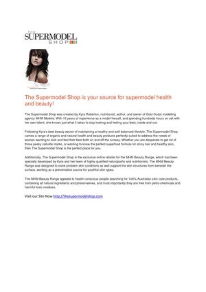 Supermodel Beauty Secrets on and off the Runway.