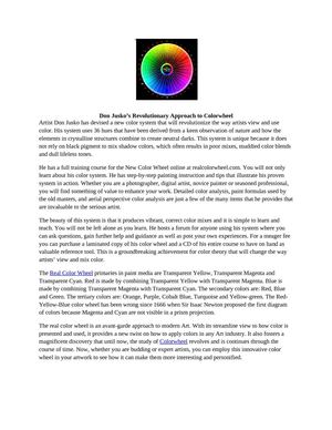 Don Jusko’s Revolutionary Approach to Colorwheel