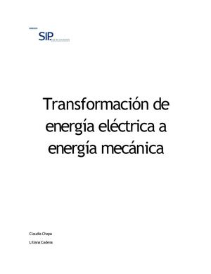 Generación de energía mecánica a energía eléctrica