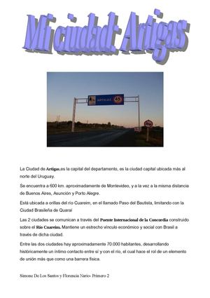 Mi ciudad: Artigas