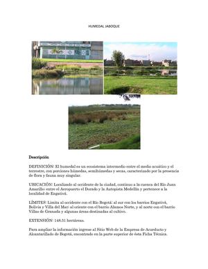 descripcion de humedales