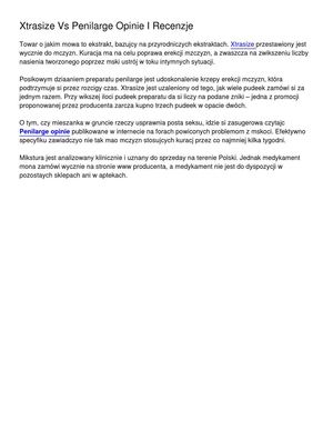 Xtrasize Vs Penilarge Opinie I Recenzje