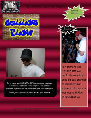 Por primera vez la mejor y única revista del 2012 única en la historia gallos flouw y santa rm presentan