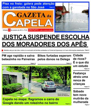 Gazeta da Capela - 24 de outubro de 2012