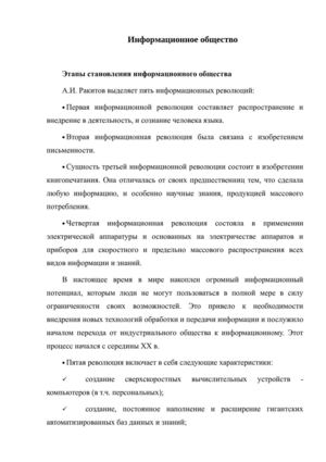 Информационное общество. Петрова