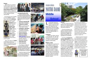 Tríptico Middle School Notre Dame School