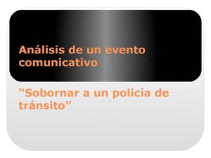 Analisis de los eventos comunicativos 