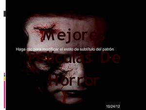 Peliculas de terror