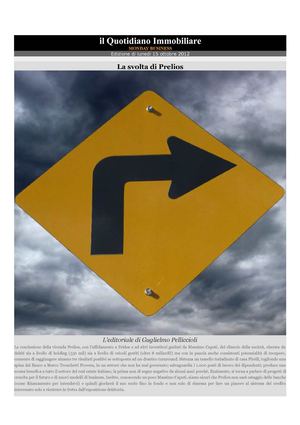 Massimo Caputi rilancia Prelios ex Pirelli Real Estate - Quotidiano Immobiliare