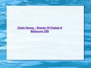 Chaim Herzog  - Director Of Chabad of Melbourne CBD