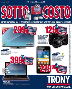 Volantino Trony dal 25/10 al 8/11/2012