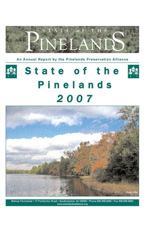 State of the Pinelands Report 2007
