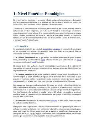 Niveles del Lenguaje